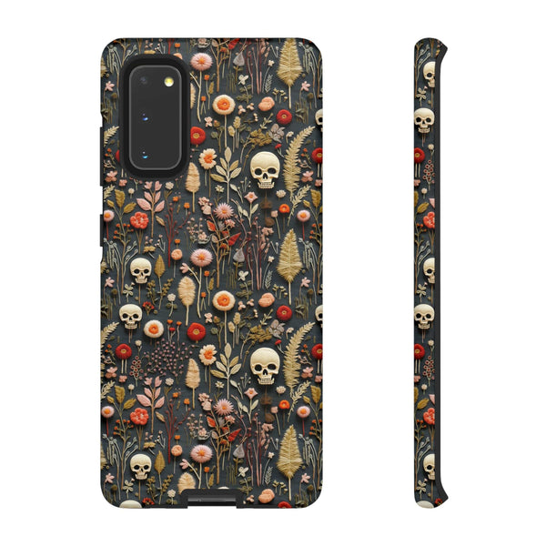 Magical Skull Garden Aesthetic 3D Phone Case for iPhone, Samsung, Pixel