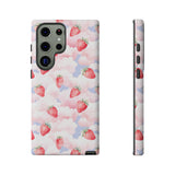 Dreamy Strawberry Cloud Phone Case - Pretty Pink Sky Protective Phone Cover for iPhone, Samsung, Pixel