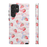 Dreamy Strawberry Cloud Phone Case - Pretty Pink Sky Protective Phone Cover for iPhone, Samsung, Pixel