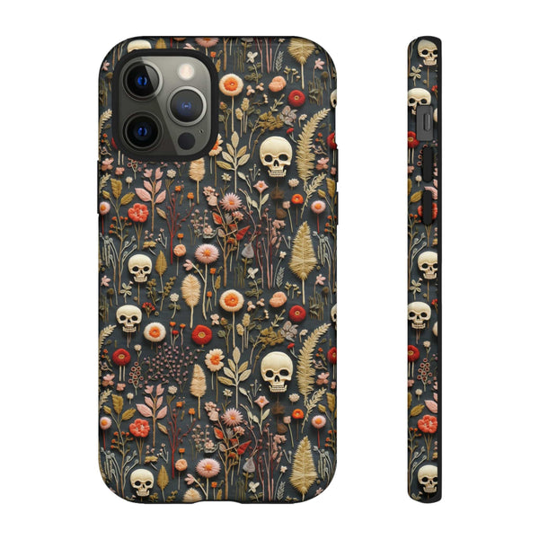 Magical Skull Garden Aesthetic 3D Phone Case for iPhone, Samsung, Pixel