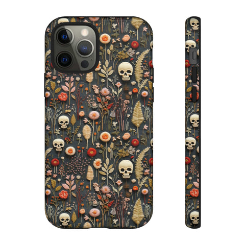 Magical Skull Garden Aesthetic 3D Phone Case for iPhone, Samsung, Pixel