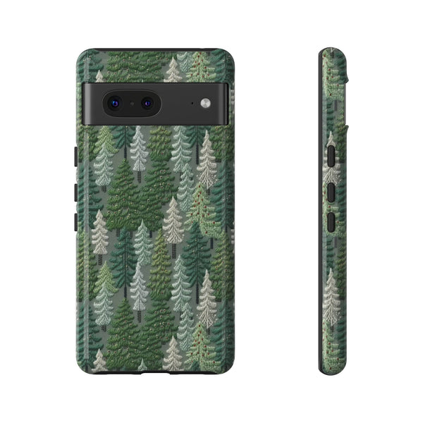 Christmas Forest 3D Aesthetic Phone Case for iPhone, Samsung, Pixel