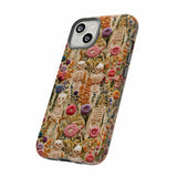 Skeletons in Bloom Garden 3D Aesthetic Phone Case for iPhone, Samsung, Pixel