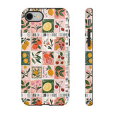 Fruit Stamps Collage Phone Case - Trendy Stickers Aesthetic Protective Phone Cover for iPhone, Samsung, Pixel