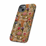 Skeletons in Bloom Garden 3D Aesthetic Phone Case for iPhone, Samsung, Pixel