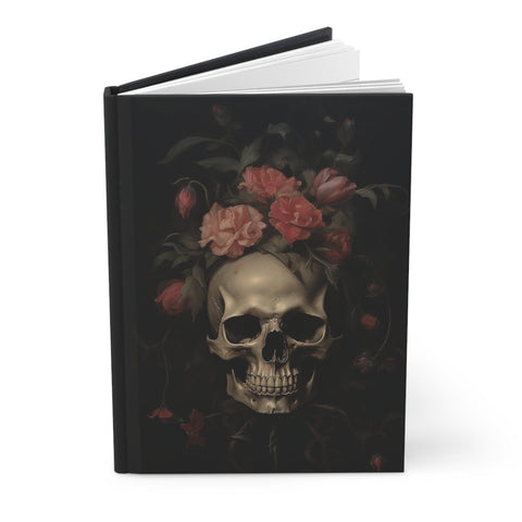 Dark Academia Floral Skull Aesthetic Notebook Journal