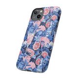 Beachy Blue Collage Phone Case - Trendy Navy Blue and Pink Aesthetic Protective Phone Cover for iPhone, Samsung, Pixel