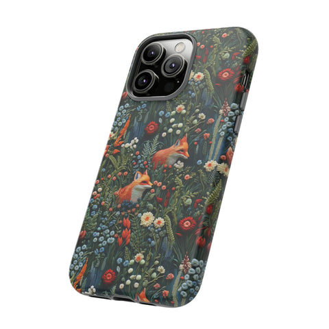 Botanical Fox Aesthetic Phone Case for iPhone, Samsung, Pixel