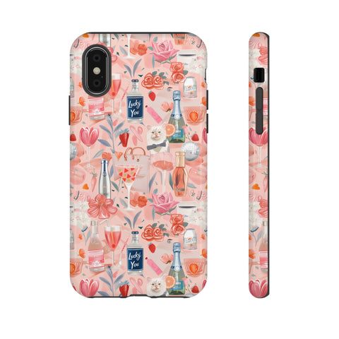 Pretty Pink Collage Phone Case - Preppy Trendy Art Aesthetic Phonecase for iPhone, Samsung, Pixel