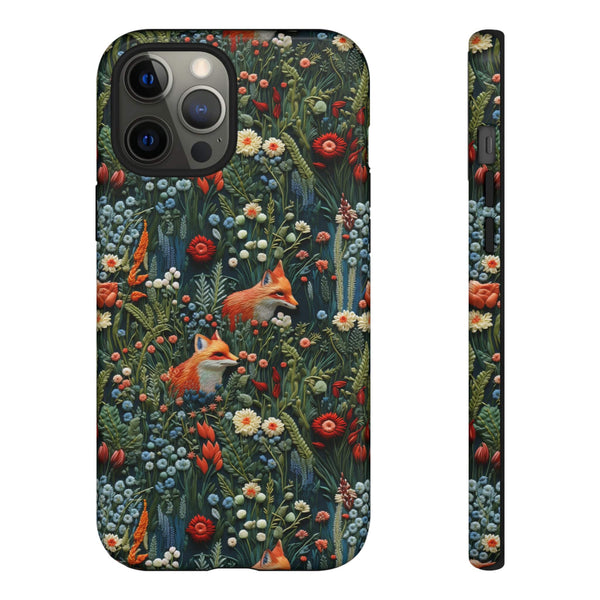 Botanical Fox Aesthetic Phone Case for iPhone, Samsung, Pixel