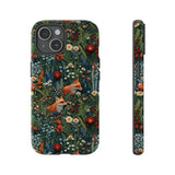Botanical Fox Aesthetic Phone Case for iPhone, Samsung, Pixel iPhone 15 / Glossy