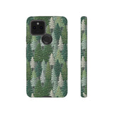 Christmas Forest 3D Aesthetic Phone Case for iPhone, Samsung, Pixel Google Pixel 5 5G / Glossy