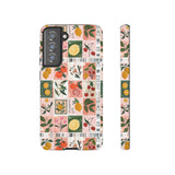 Fruit Stamps Collage Phone Case - Trendy Stickers Aesthetic Protective Phone Cover for iPhone, Samsung, Pixel