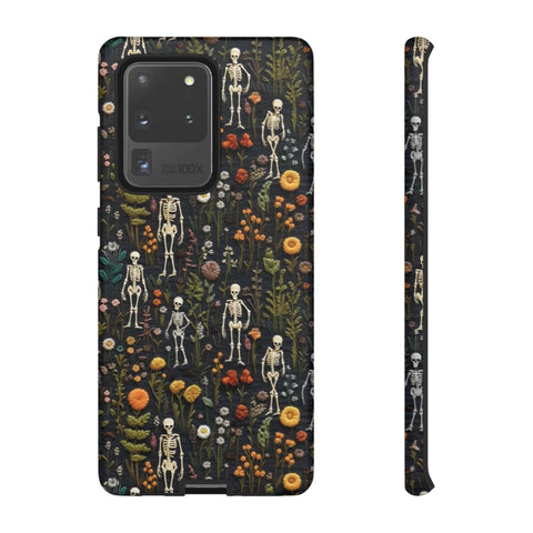 Mini Skeletons in Mystique Garden 3D Phone Case for iPhone, Samsung, Pixel