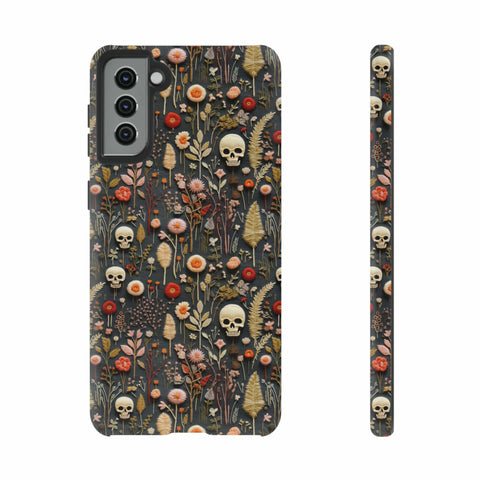 Magical Skull Garden Aesthetic 3D Phone Case for iPhone, Samsung, Pixel