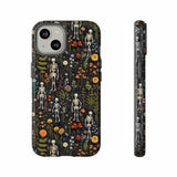 Mini Skeletons in Mystique Garden 3D Phone Case for iPhone, Samsung, Pixel iPhone 14 / Glossy