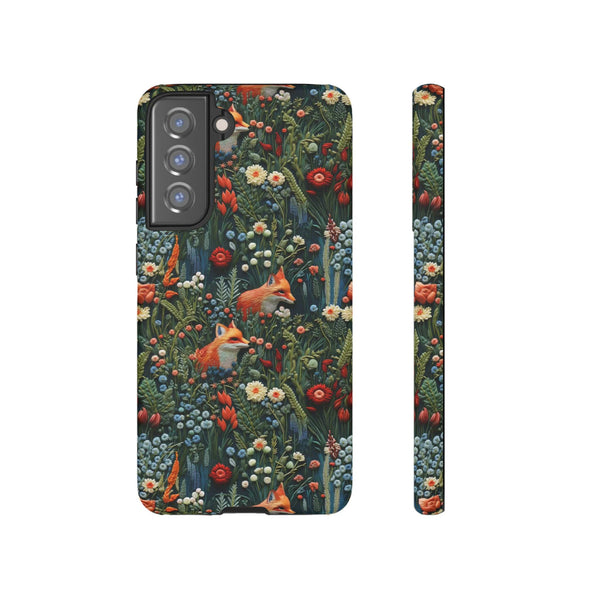 Botanical Fox Aesthetic Phone Case for iPhone, Samsung, Pixel