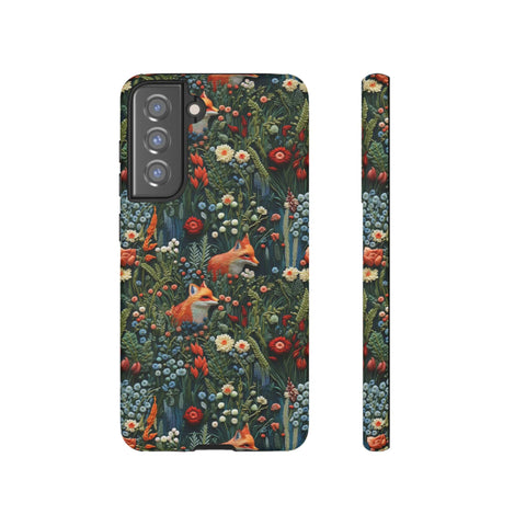 Botanical Fox Aesthetic Phone Case for iPhone, Samsung, Pixel