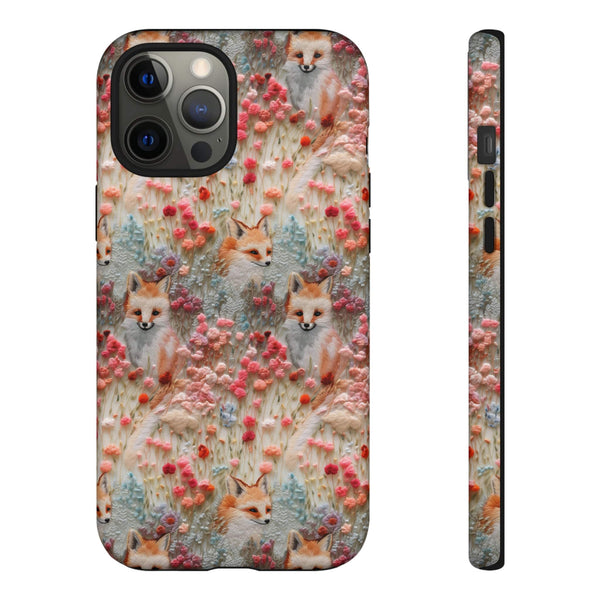 Cottagecore Fox 3D Aesthetic Phone Case for iPhone, Samsung, Pixel