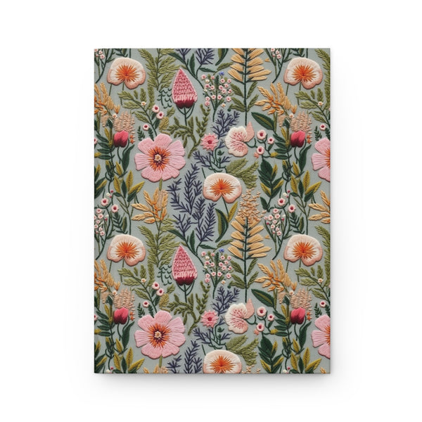 Enchanted Meadow Wildflower Journal - Hardcover Blank Lined Notebook