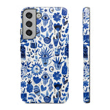 Blue State of Life Phone Case - Trendy Navy Blue Collage Protective Phone Cover for iPhone, Samsung, Pixel