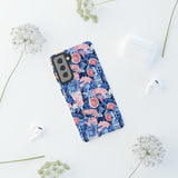 Beachy Blue Collage Phone Case - Trendy Navy Blue and Pink Aesthetic Protective Phone Cover for iPhone, Samsung, Pixel