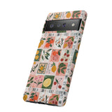 Fruit Stamps Collage Phone Case - Trendy Stickers Aesthetic Protective Phone Cover for iPhone, Samsung, Pixel