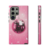 Disco Ball Phone Case - Pink Trendy Retro Mirror Ball Protective Phone Cover for iPhone, Samsung, Pixel