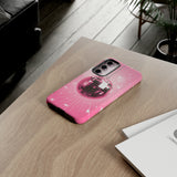 Disco Ball Phone Case - Pink Trendy Retro Mirror Ball Protective Phone Cover for iPhone, Samsung, Pixel