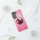 Disco Ball Phone Case - Pink Trendy Retro Mirror Ball Protective Phone Cover for iPhone, Samsung, Pixel