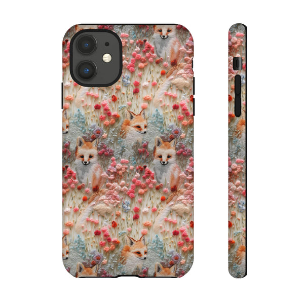 Cottagecore Fox 3D Aesthetic Phone Case for iPhone, Samsung, Pixel