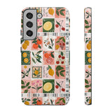 Fruit Stamps Collage Phone Case - Trendy Stickers Aesthetic Protective Phone Cover for iPhone, Samsung, Pixel