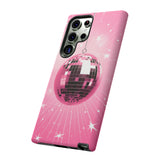 Disco Ball Phone Case - Pink Trendy Retro Mirror Ball Protective Phone Cover for iPhone, Samsung, Pixel