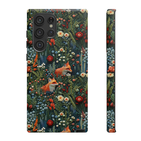 Botanical Fox Aesthetic Phone Case for iPhone, Samsung, Pixel