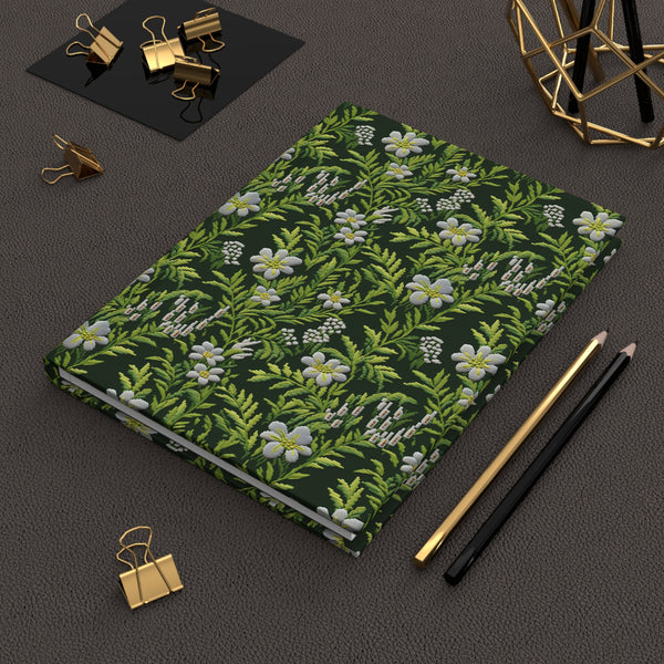 Evergreen Meadow Wildflower Journal - Hardcover Blank Lined Notebook