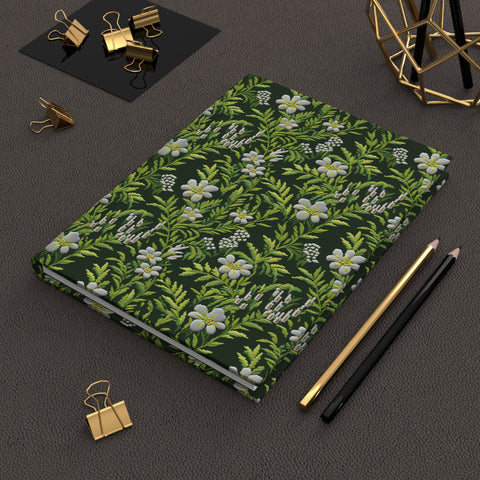 Evergreen Meadow Wildflower Journal - Hardcover Blank Lined Notebook