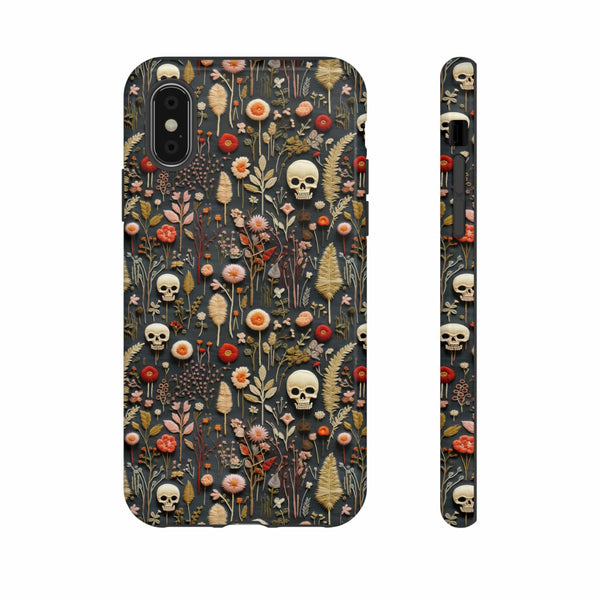 Magical Skull Garden Aesthetic 3D Phone Case for iPhone, Samsung, Pixel