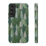 Christmas Forest 3D Aesthetic Phone Case for iPhone, Samsung, Pixel Samsung Galaxy S22 / Matte