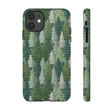 Christmas Forest 3D Aesthetic Phone Case for iPhone, Samsung, Pixel iPhone 11 / Matte