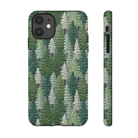 Christmas Forest 3D Aesthetic Phone Case for iPhone, Samsung, Pixel