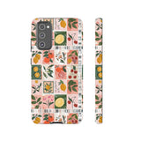 Fruit Stamps Collage Phone Case - Trendy Stickers Aesthetic Protective Phone Cover for iPhone, Samsung, Pixel