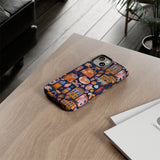 Citrus Coast Collage Phone Case - Blue Orange Trendy Coastal Art Protective Phone Cover for iPhone, Samsung, Pixel