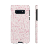 Pink Floral Bow Phone Case - Preppy Bows Protective Phone Cover for iPhone, Samsung, Pixel