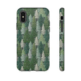 Christmas Forest 3D Aesthetic Phone Case for iPhone, Samsung, Pixel iPhone X / Matte