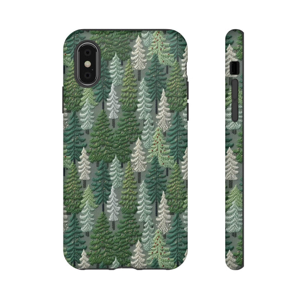 Christmas Forest 3D Aesthetic Phone Case for iPhone, Samsung, Pixel