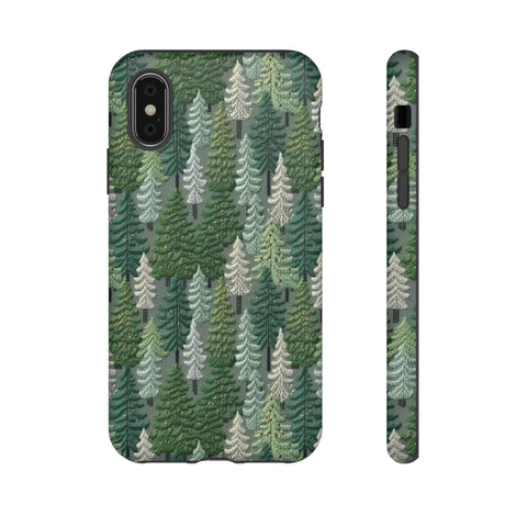 Christmas Forest 3D Aesthetic Phone Case for iPhone, Samsung, Pixel
