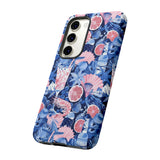 Beachy Blue Collage Phone Case - Trendy Navy Blue and Pink Aesthetic Protective Phone Cover for iPhone, Samsung, Pixel