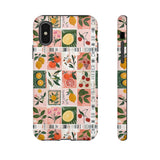 Fruit Stamps Collage Phone Case - Trendy Stickers Aesthetic Protective Phone Cover for iPhone, Samsung, Pixel