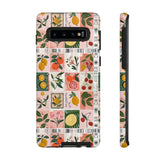 Fruit Stamps Collage Phone Case - Trendy Stickers Aesthetic Protective Phone Cover for iPhone, Samsung, Pixel