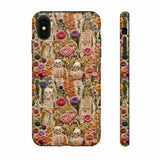 Skeletons in Bloom Garden 3D Aesthetic Phone Case for iPhone, Samsung, Pixel iPhone XS MAX / Glossy